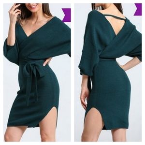 NWT Simply Couture knit wrap dress size M